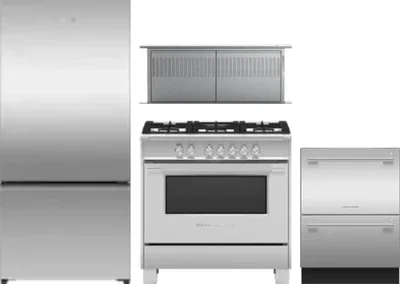 4 Piece Package Includes Refrigerator, Range, Hood And Dishwasher